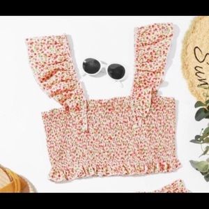 🌞5 for $20/2 for $10🌞Shein Plus Smocked Crop Top